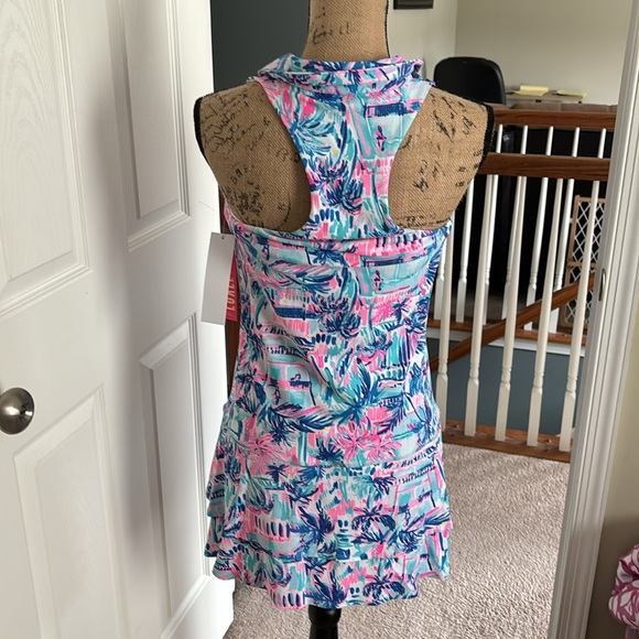 NWT Lilly Pulitzer UPF 50+ Luxletic Dania Dress size medium in ravello blue - Picture 4 of 6